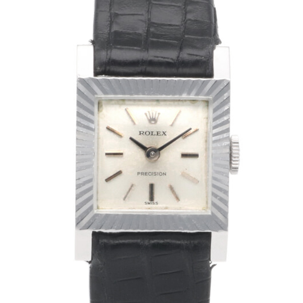 ロレックス プレシジョン 腕時計 時計 18金 K18ホワイトゴールド 2157 手巻き レディース 1年保証 ROLEX 中古_画像1