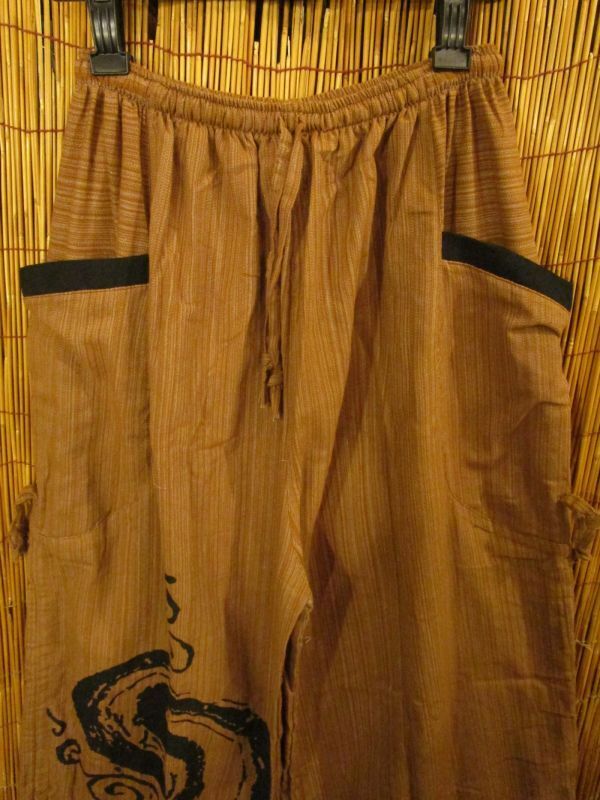 [ включая доставку ] новый товар для мужчин и женщин хлопок материалы вращающийся . наматывать краска мягкий Aladdin брюки Thai брюки этнический Asian MAJAM