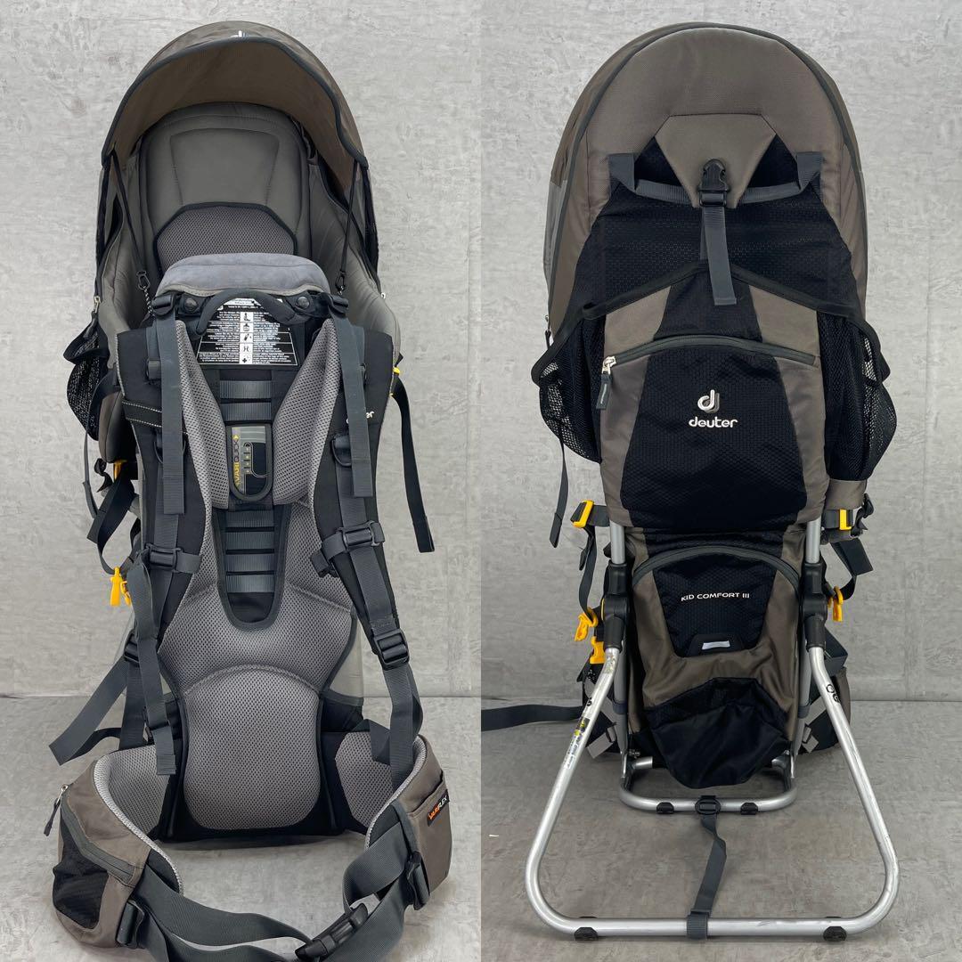 良品　deuter ドイター KID COMFORTⅢ キッドコンフォート3 背負子 家族登山 リュック ベビーキャリア サンルーフ 日よけ アウトドア_画像2