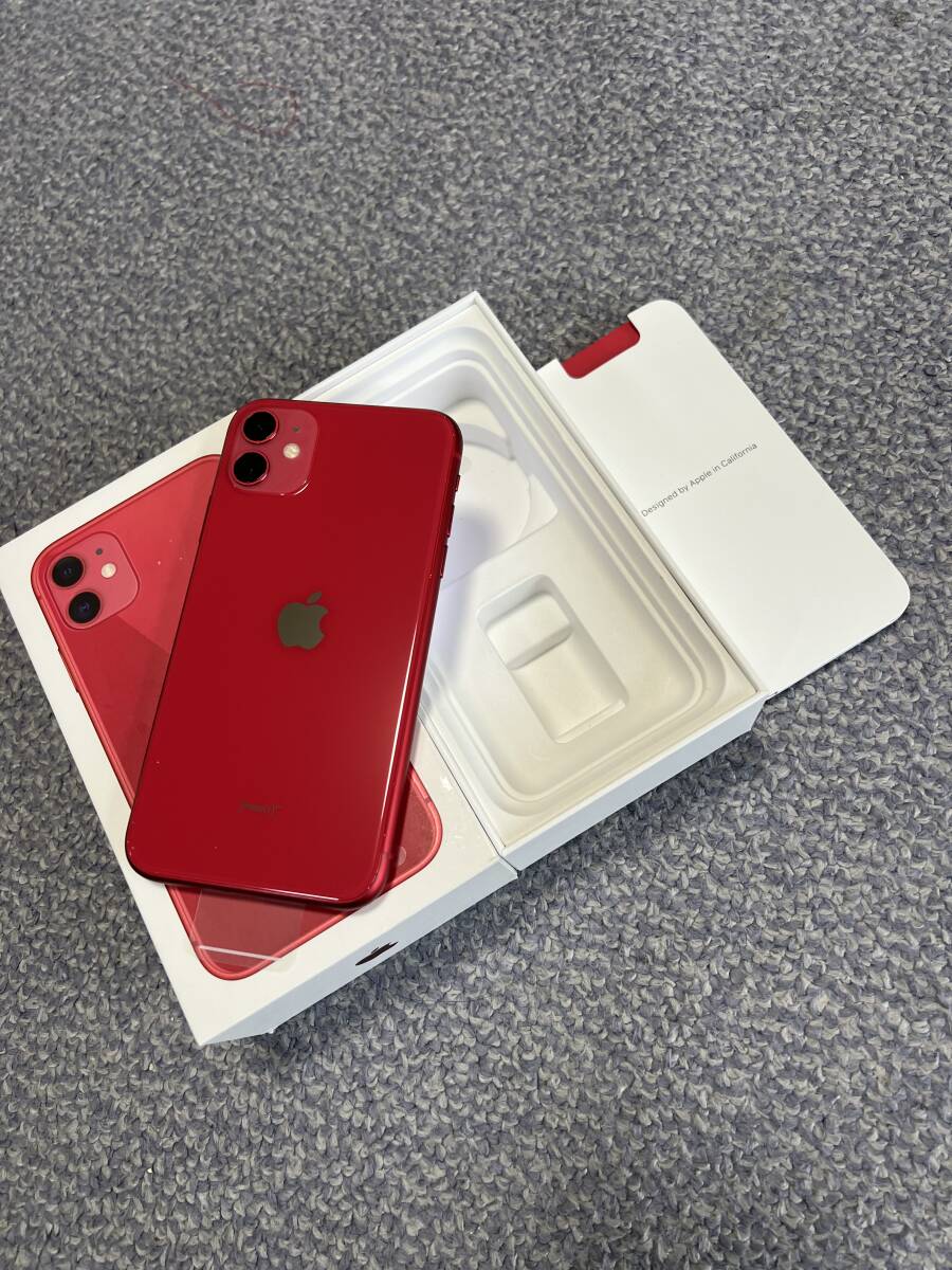 【未使用品】 iPhone11 128GB SIMフリー プロダクトレッド 新品未使用 元箱付きの画像6