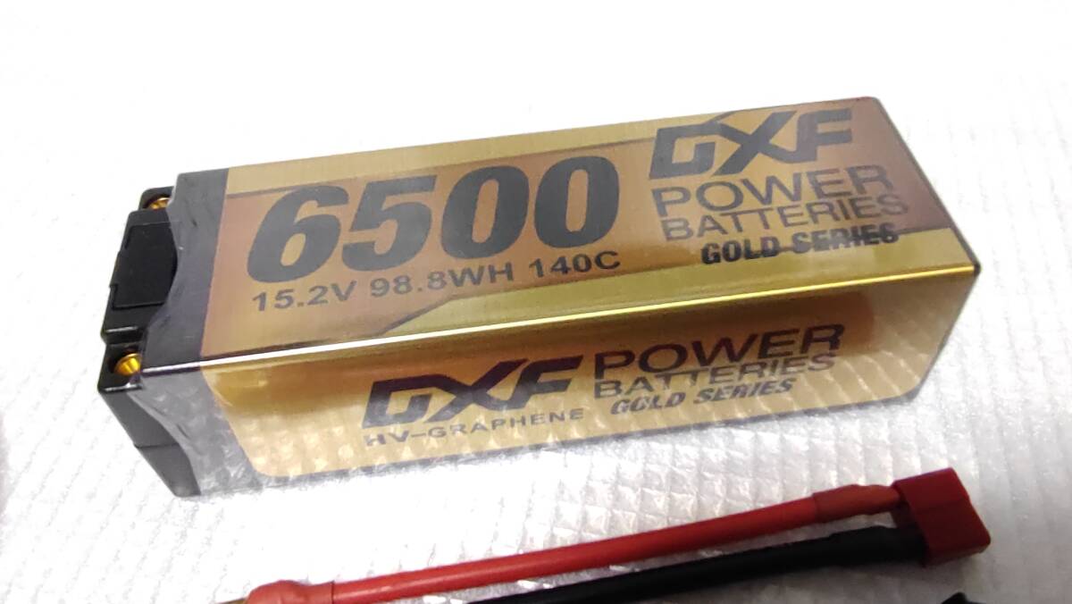 GXF 4セル リポバッテリー 15.2V 6500mAh 140C Super-LCG ゴールドシリーズ 新品 1/8 電動バギー、電動トラギーなどに