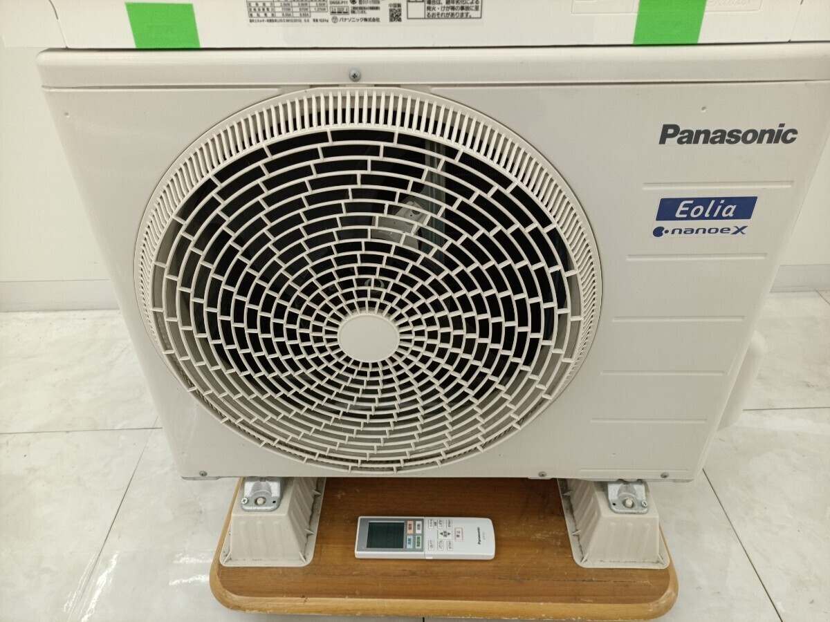 中古 直接引き取り可 Panasonic パナソニック ルームエアコン エオリア CS-GX281D 21年製 10畳 室外機 リモコン 冷暖房 除湿 ナノイーの画像3