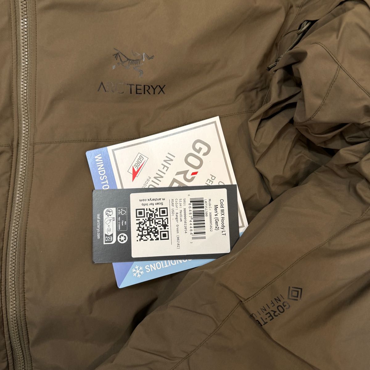 Arc‘teryx LEAF Cold WX Hoody LT レンジャーグリーン Mサイズ