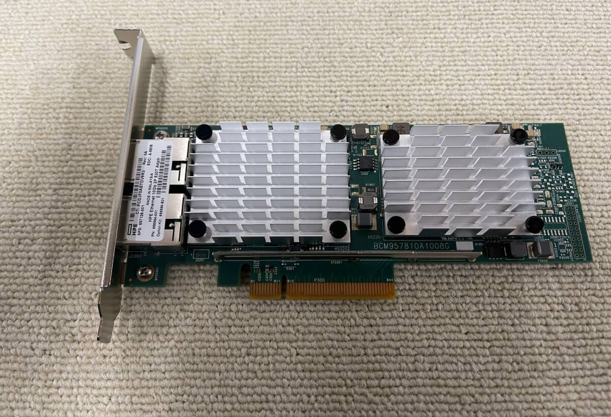 HPE 656594-001 Ethernet 10Gb 2-Port 530T Adpater 657128-001 Full Height Long Profile_画像1