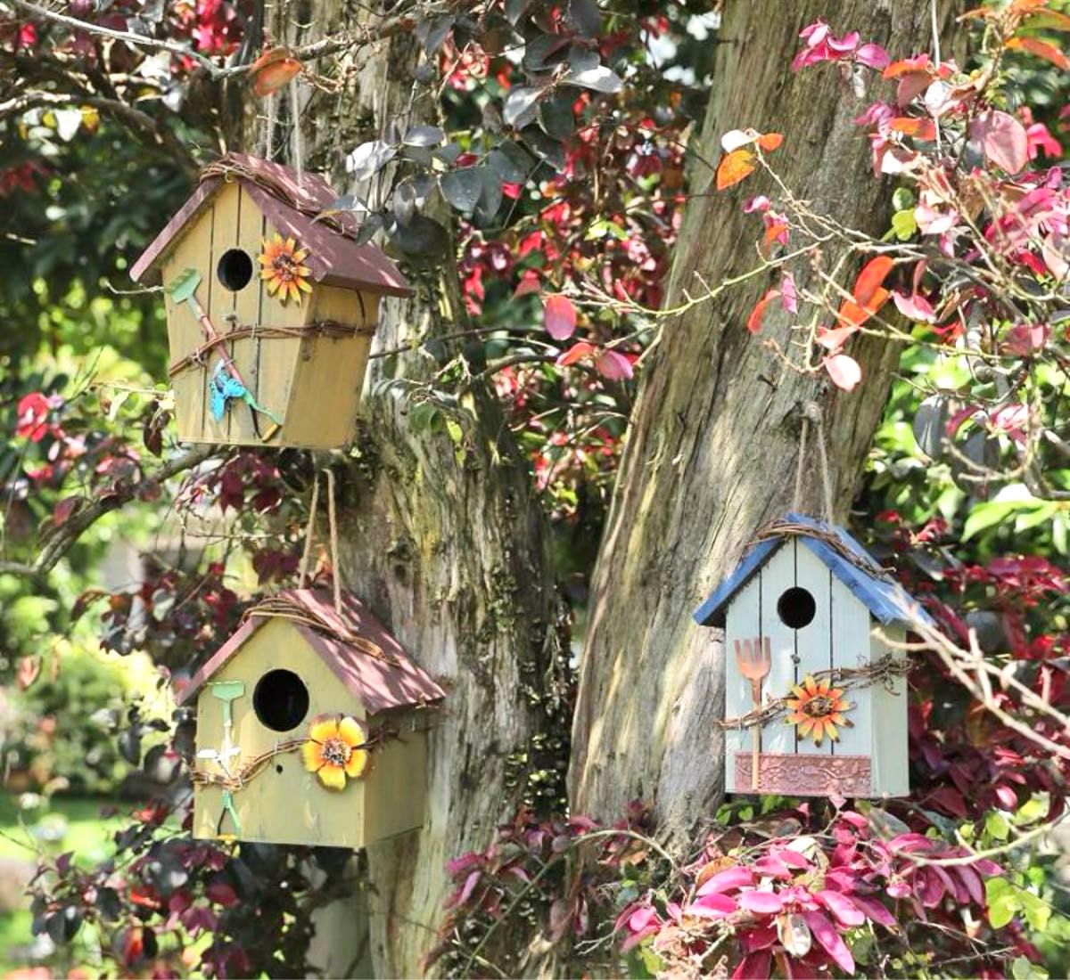 鳥の巣 巣箱バードハウス木製天然木 インテリア雑貨オブジェガーデニング置物お家シリーズ 鳥小屋 鳥ケージ ハンギング天然木材 餌台