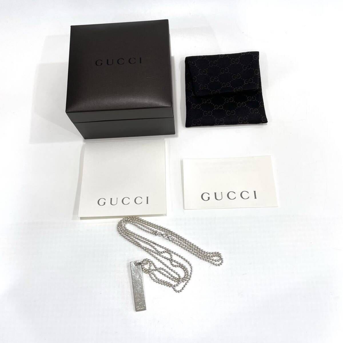 GUCCI Gucci plate подвеска колье 010595 09840 0006 SV925 порог двери Barbeau ru цепь коробка карта имеется бесплатная доставка 
