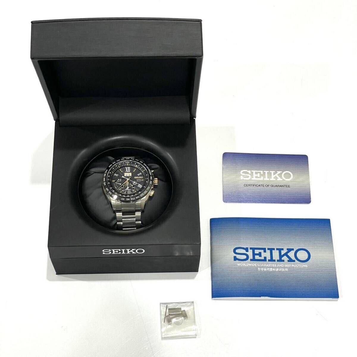 美品 SEIKO セイコー アストロン SSE139J1 8X42-0AB0G 海外モデル GPSソーラー チタン ネイビー文字盤 メンズ 箱保付き 送料無料_画像10