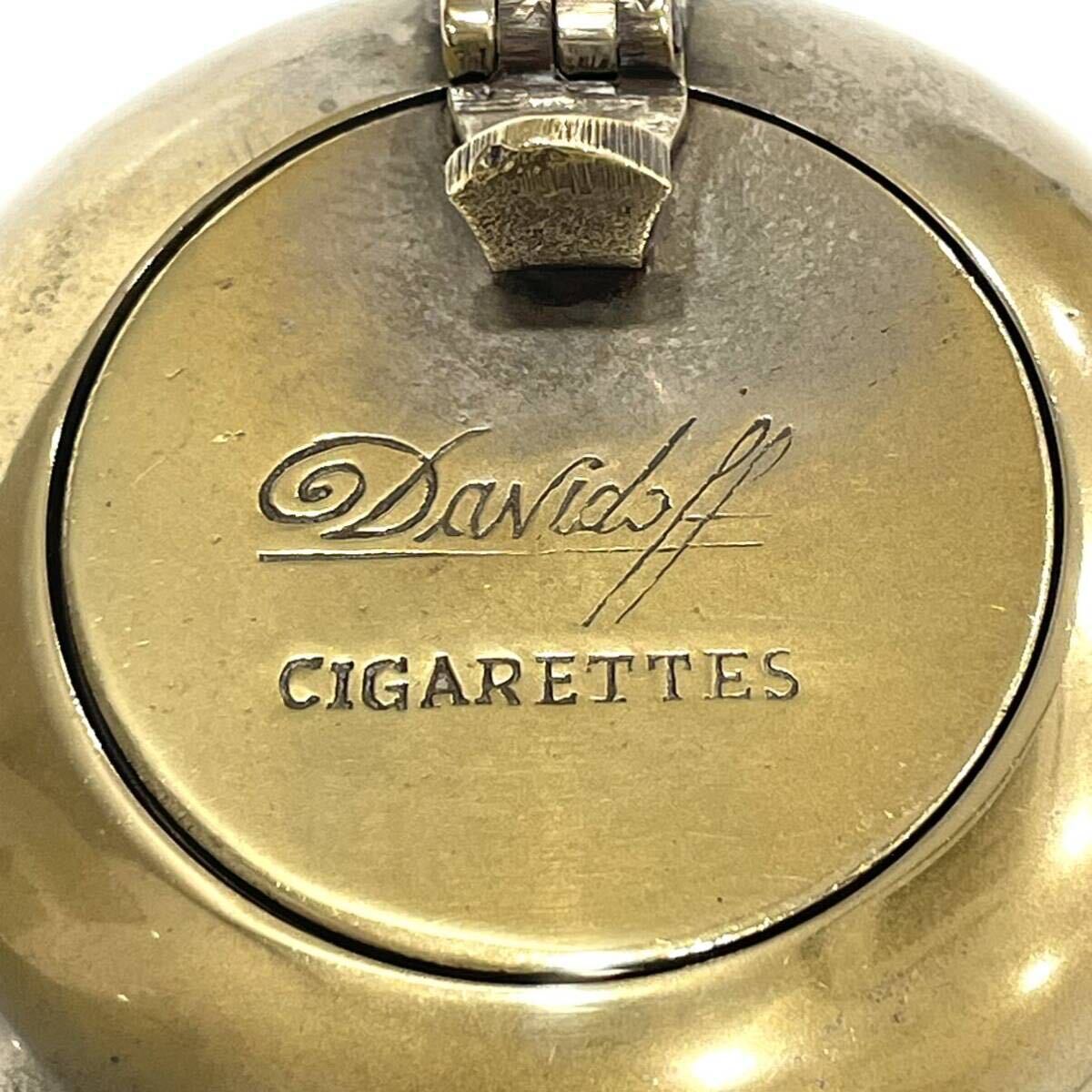 Davidoff ダビドフ 真鍮 灰皿 Ashtrayゴールド ヴィンテージ 携帯灰皿 スイス 70s アンティーク 送料無料_画像2