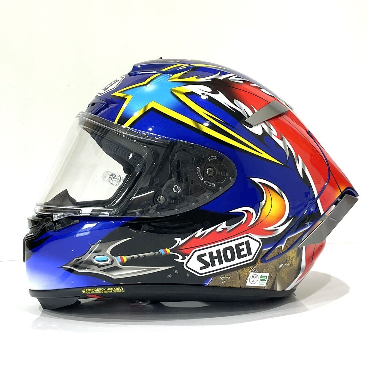 美品 SHOEIショウエイ X-fourteen NORICK’04 阿部典史 ノリック レプリカ X-14 ヘルメット XLサイズ 2022年製造 Xフォーティーン 箱保付き_画像3