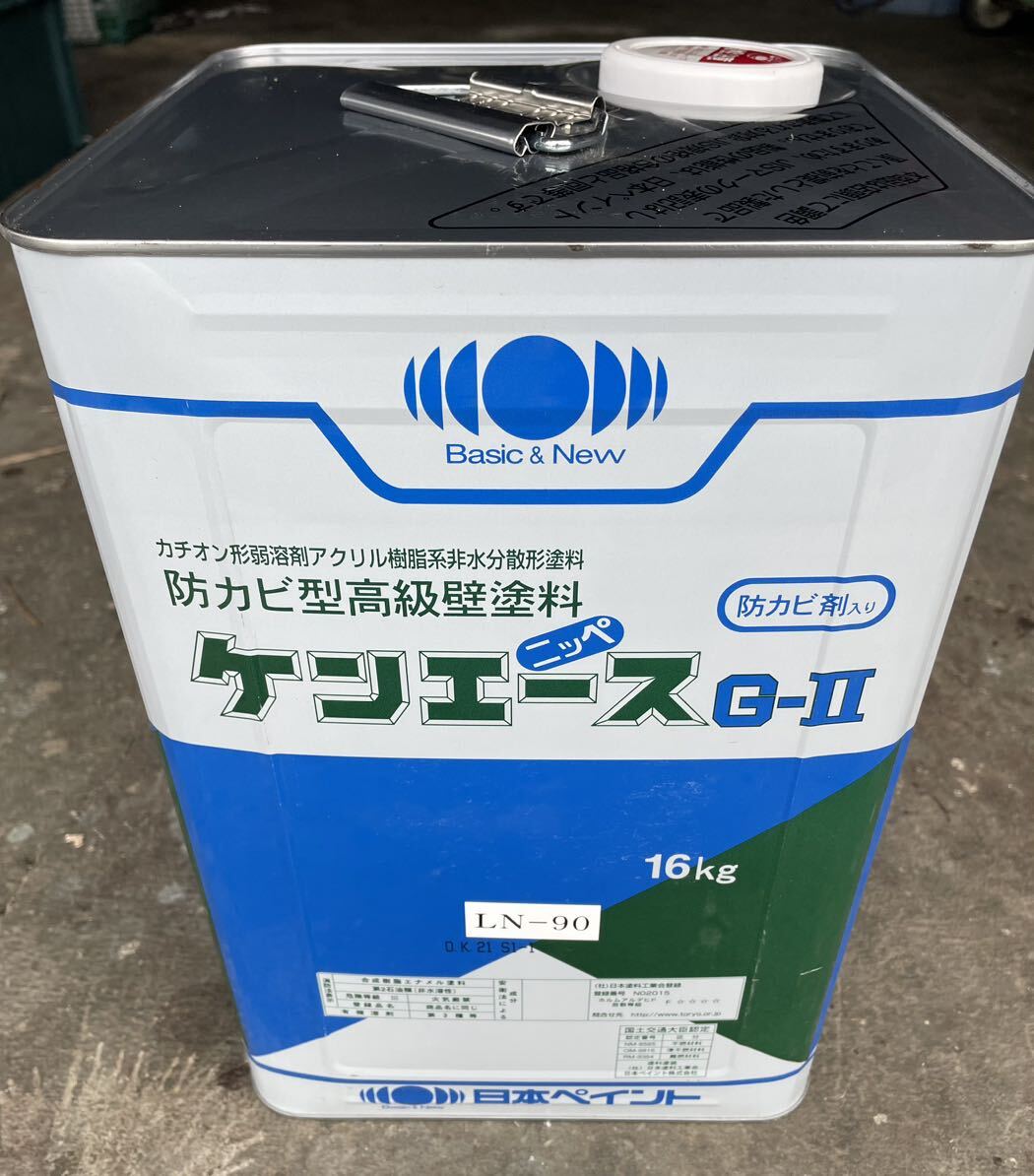 ケンエース ホワイト16kg 新品 未使用 日本ペイント ツヤ消 N-90 白系 溶剤系_画像1