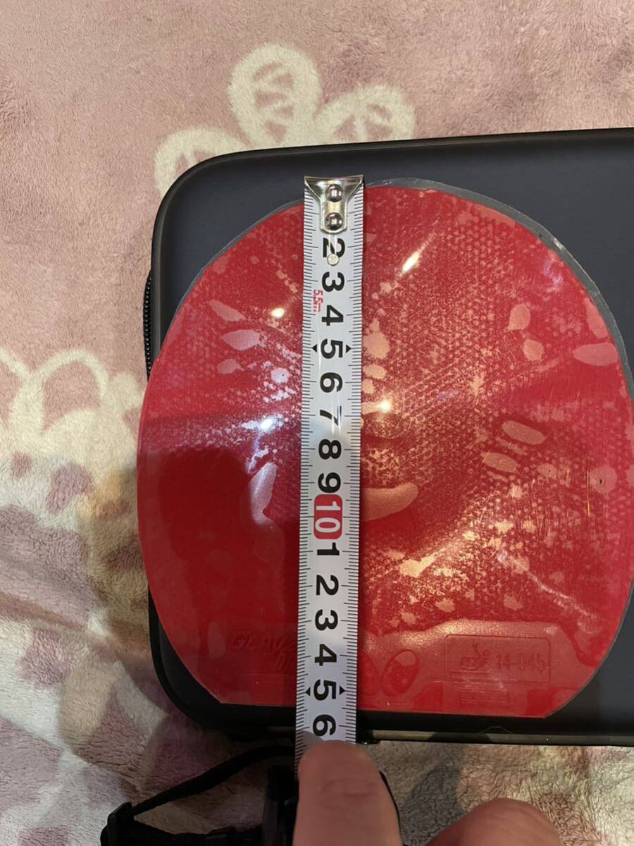卓球ラバー グレイザー09c MAX 特厚 赤 黒セット バタフライ 試打程度_画像8