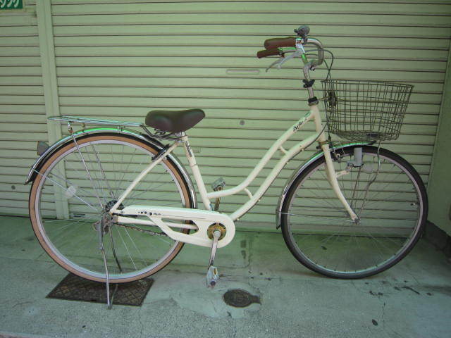 中古自転車　ベースアサヒ製　リモコンＬＥＤライト　ファションサイクル２７インチ_画像1