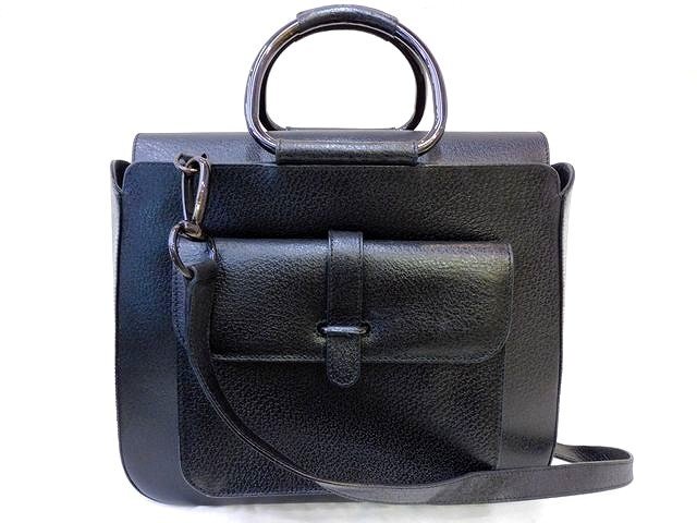 グッチ 2WAY ショルダーバッグ ■ 000.2058.0307.6 ブラック レザー ハンドバッグ GUCCI □5L6DS_画像1