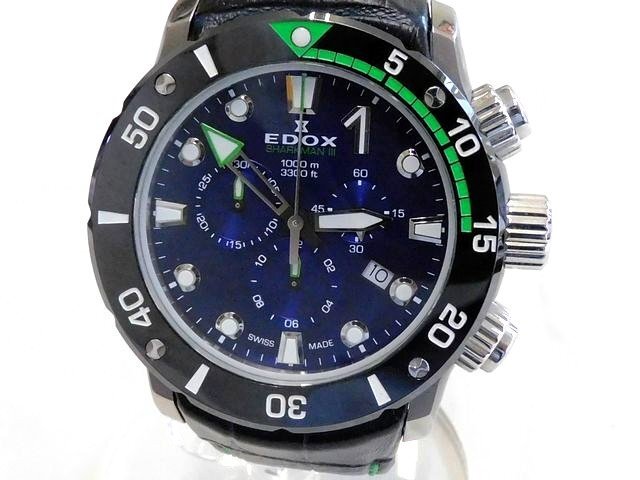 EDOX エドックス ■ クロノオフショア1 シャークマンIII SHARKMAN3 ウルトラマリーン シートゥスカイ メンズ 腕時計 クオーツ10241□5K6DS_画像1