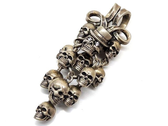  Justin Davis подвеска ^ SV серебряный 925 SPJ291 VOODOO CLUSTER # Skull верх Justin Davis *3E6DS