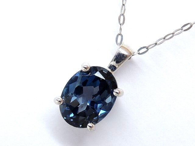 経典 プラチナ Pt950 美品 GSTV購入品 ネックレス □4J6DS アジャスター付き トップ 2.00ct ブルートパーズ ■ トパーズ