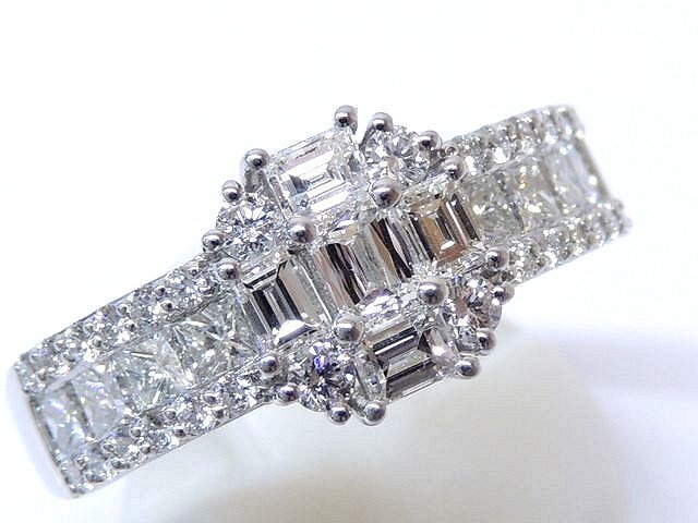 全ての ダイヤ 19号 ■ リング プラチナ Pt950 新品同様 GSTV購入品 1.50ct □5E6DS ジュエリー 指輪 7.2g プラチナ台