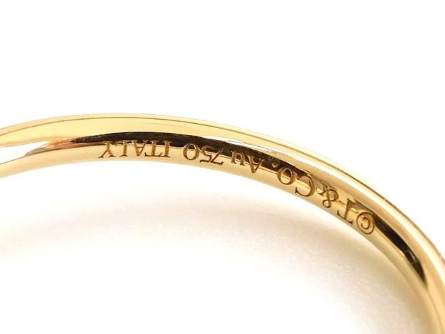 新品同様 ティファニー ■ 11号 K18 YG ダイヤ Tワイヤー リング 指輪 イエローゴールド Tiffany&Co □6D ク4100の画像3