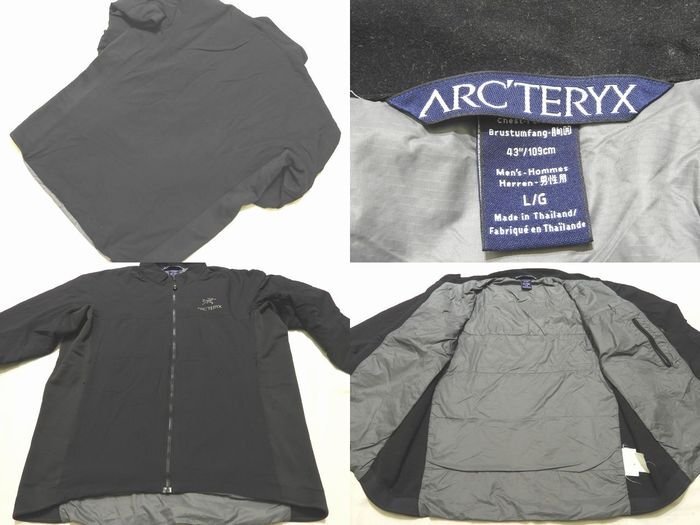 C5 ARC'TERYX アークテリクス メンズ ナイロン ジャケット ジップアップ ◇ L ブラック系 ネイビー系 ブルゾン アウター ▼ ロト00/6Dの画像2