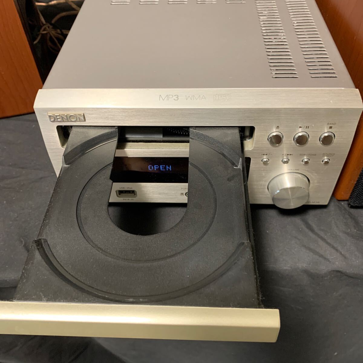 DENON デノン RCD-M38 CDレシーバー スピーカー セット 音出し確認済み CDプレイヤー オーディオ機器 音響機器_画像3
