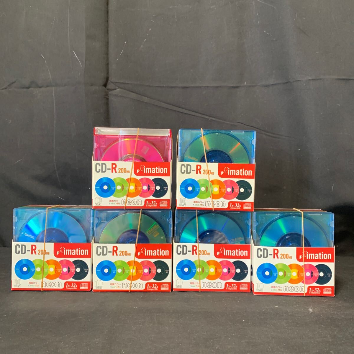 imation 8cm CD-R 200MB 両面カラー 10枚組 6個 60枚 イメーション CDシングル _画像1