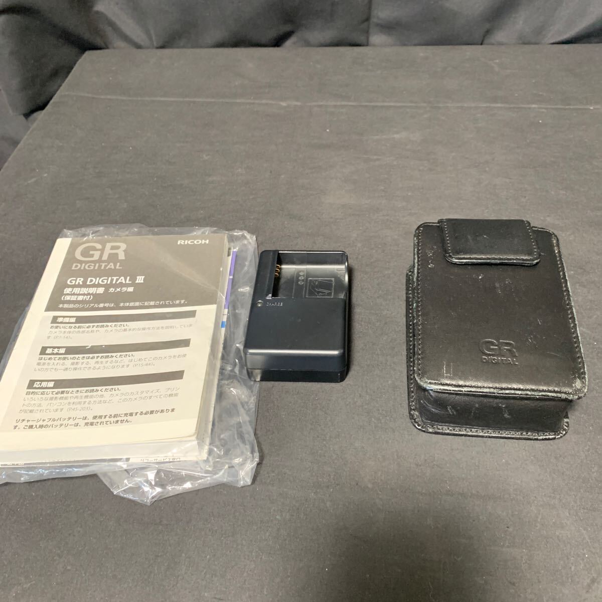 RICOH GR DIGITAL III compact digital camera black battery 1 piece charger instructions original case attaching operation verification ending Ricoh digital camera 