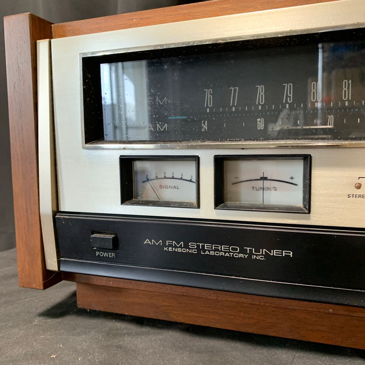 Kensonic Accuphase T-100 AM FM STEREO TUNER 動作未確認 ケンソニック アキュフェーズ AM/FMステレオチューナー オーディオ機器 の画像3