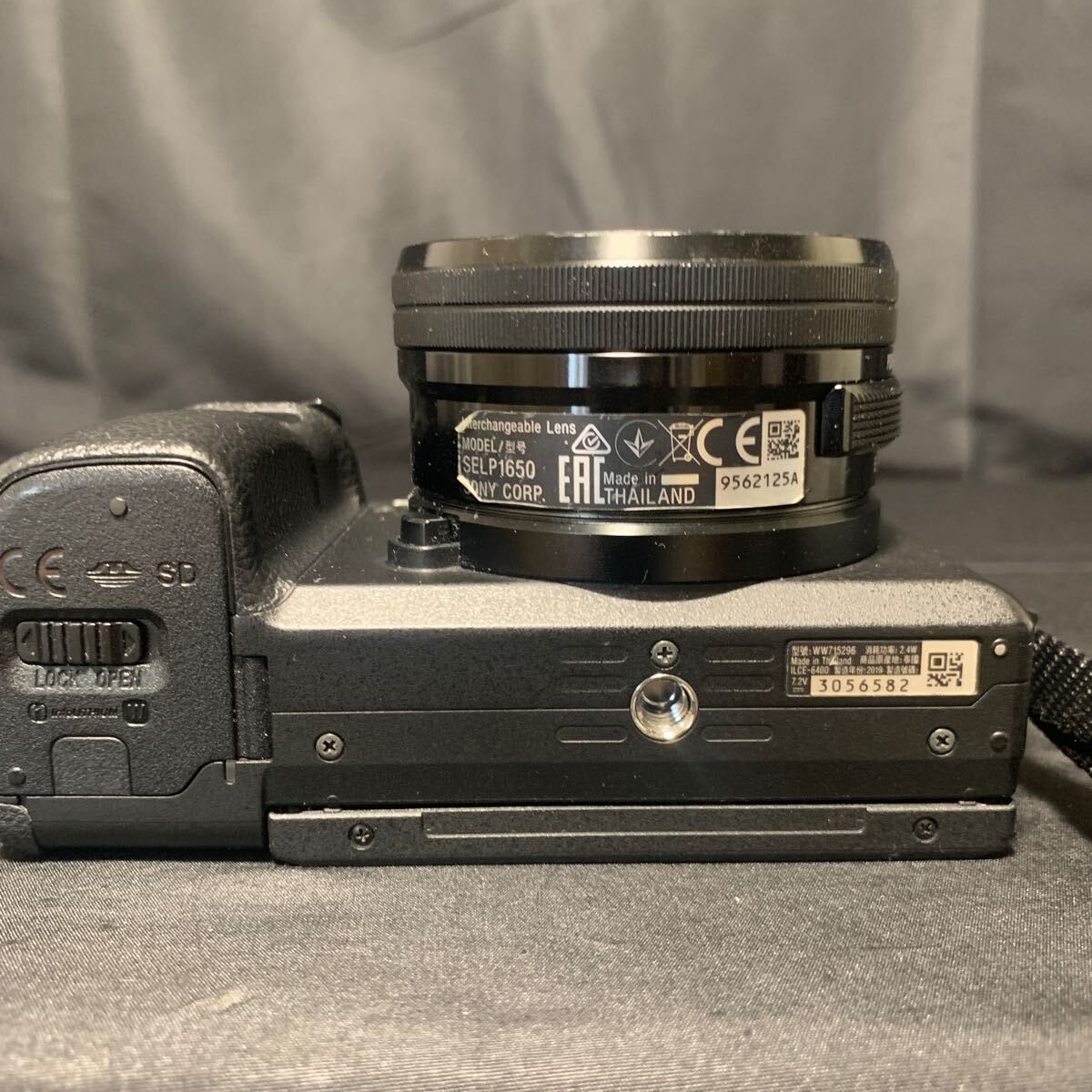SONY α6400 WW715296 ブラック ミラーレス デジタル一眼カメラ 動作未確認 E 3.5-5.6 PZ 16-50 OSS ボディ レンズ ソニー SELP1650の画像7
