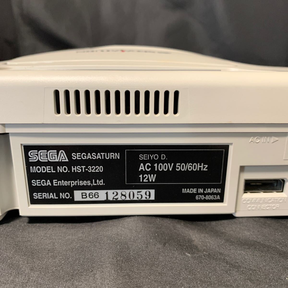 SEGA セガ セガサターン HST-3220 本体 SEGA SATURN コントローラー 2個 電源ケーブル 付き 箱入り 通電確認済み ゲーム機 レトロゲーム _画像7