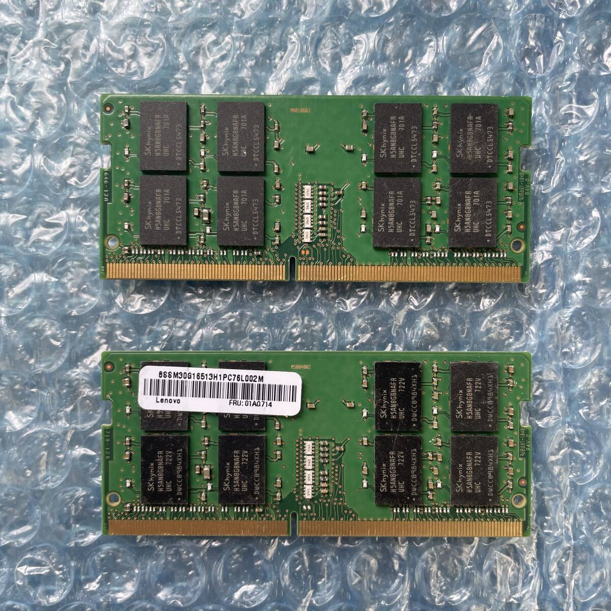 SKhynix 16GB×2枚 計32GB DDR4 PC4-2400T-SE1-11 中古 ノートPC用 メモリ 【NM-310】の画像2
