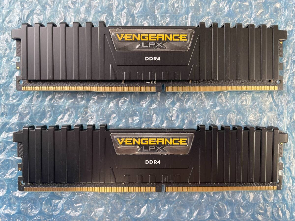 CORSAIR VENGEANCE LPX 16GB×2枚 計32GB DDR4 2666MHz 1.20V 中古動作品 デスクトップ メモリ 【DM-787】の画像2