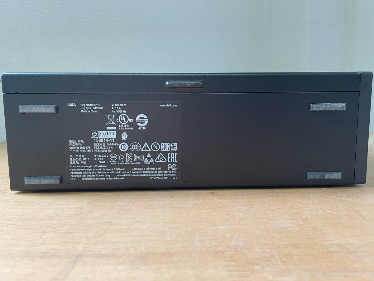 Dell OptiPlex 3050 Intel Core i5-7500 3.40GHz DDR4 8GB SSD 256GB DVD+/-RW 中古 デスクトップ PC BIOS確認済み 【P-72】 _画像6