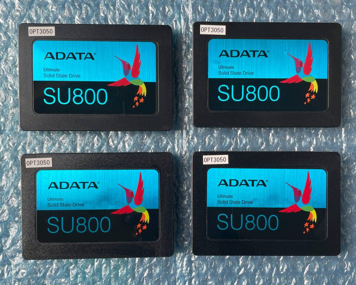 ADATA 256GB SSD 4個セット SU800 2.5インチ SATA 6Gb/s 正常 中古動作品【D-101】の画像1