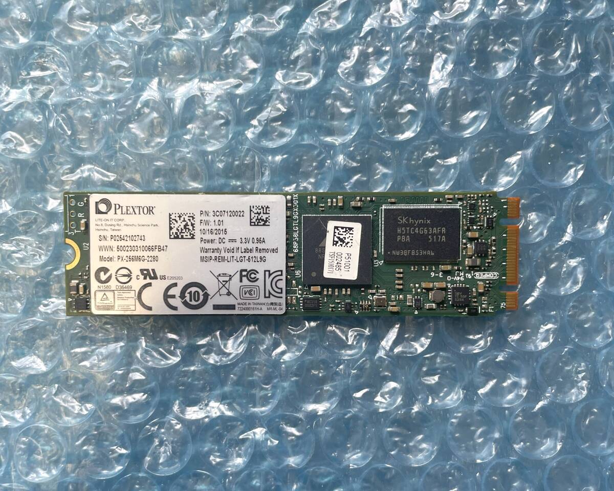 PLEXTOR 256GB SATA SSD M.2 中古動作品 正常 【M-502】 の画像1