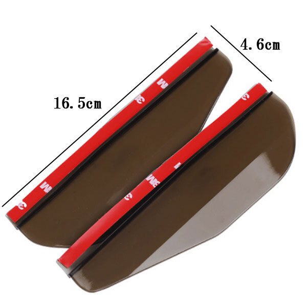 ミラーバイザー 雨よけ ドアミラー バイザー 水滴防止 視界確保 2枚set こげ茶 送料無料_画像2