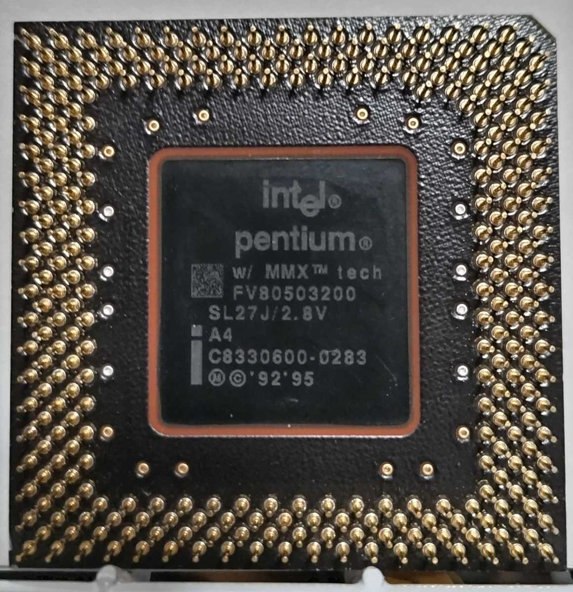 MMX Pentium 200MHz SL27J 動作現状品 ソケット7 2個ありの画像2