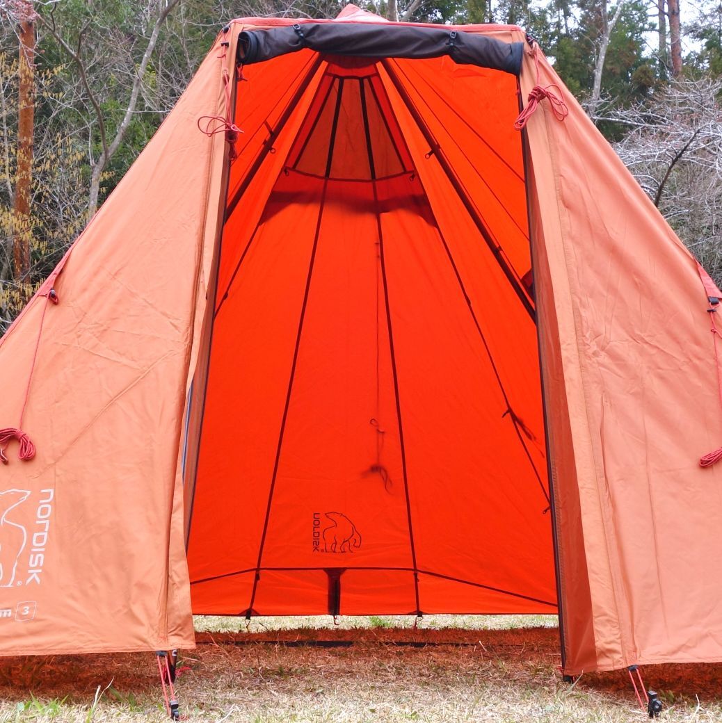 極美品 ノルディスク nordisk Thrymheim 3 PU スリムヘイム ティピー型 3人用 テント キャンプ アウトドア cf04oe-rk26y05459