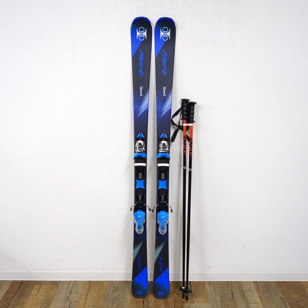 美品 ハート Hart Quest RC 160cm センター70mm ビンディング LOOK ストック ケース セット ゲレンデ スキー アウトドア cf04oo-rk26y05421の画像1