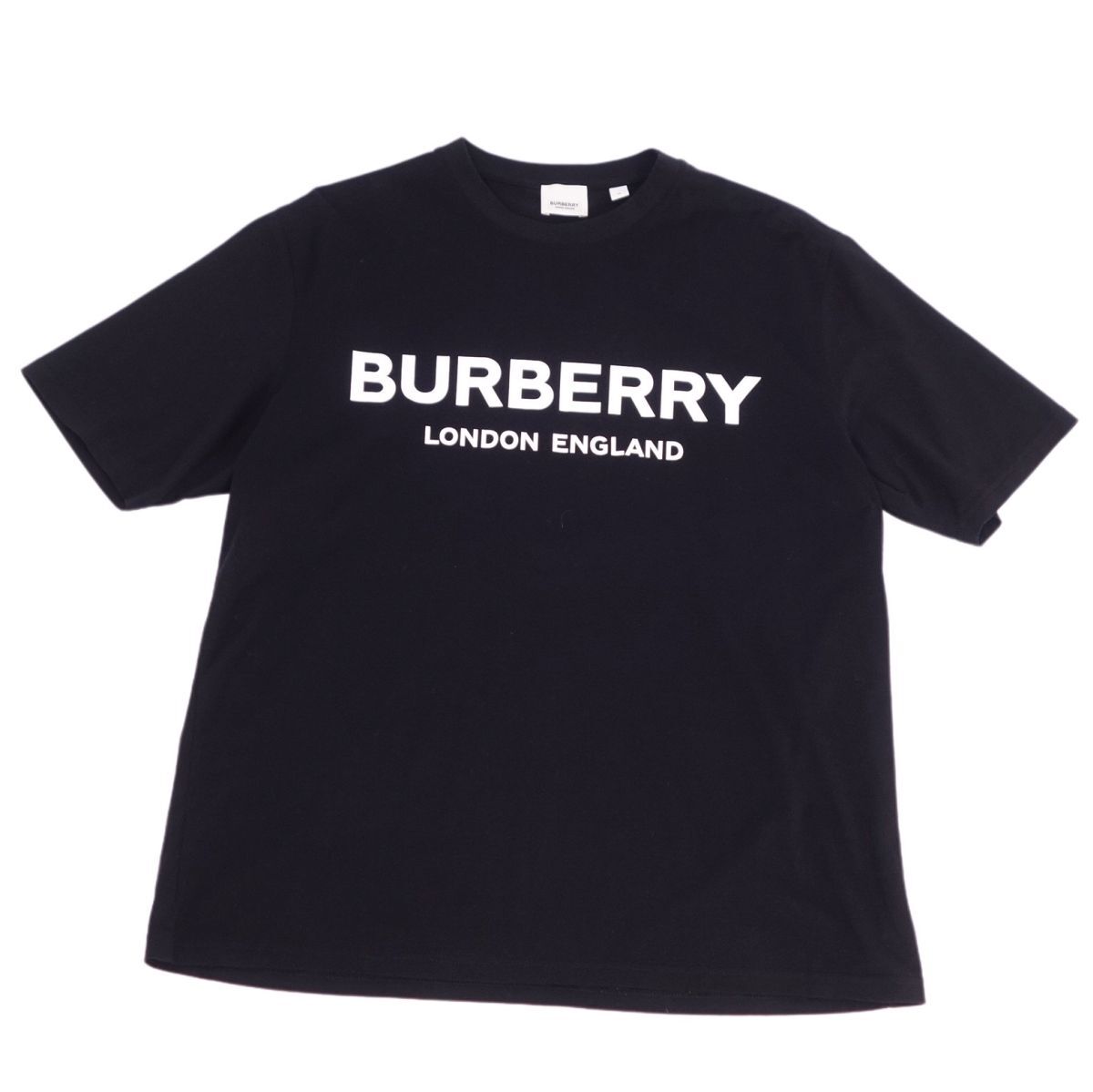 美品 バーバリー BURBERRY Tシャツ カットソー 半袖 ショートスリーブ ロゴ トップス メンズ M ブラック cf04me-rm11f09614_画像1