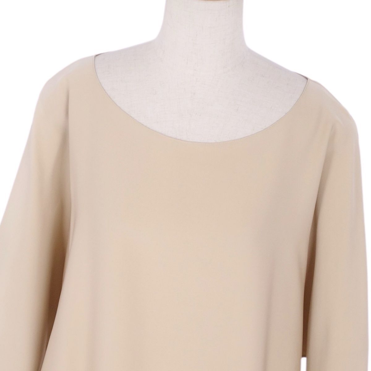  beautiful goods The low THE ROW shirt blouse long sleeve long sleeve silk plain tops lady's XS beige cf04do-rm05f09853
