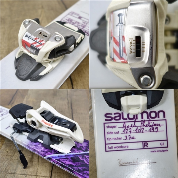 サロモン SALOMON Q 103 STELLA 165cm センター102mm ビンディング MARKER SQUIRE ゲレンデ スキー アウトドア cf03dm-rk26y05293の画像9