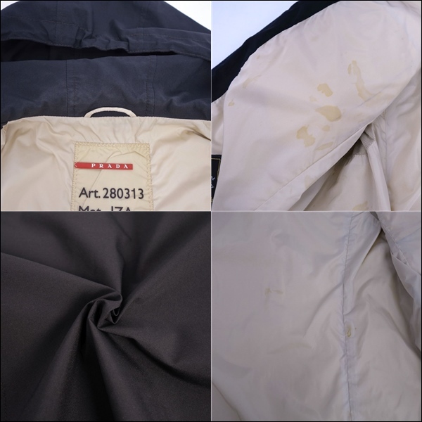 プラダ スポーツ PRADA SPORT ジャケット ブルゾン フード付き GORE-TEX ゴアテックス アウター レディース 42 ブラック cf04ml-rm11e27170_画像6