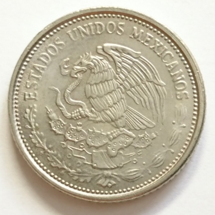 【メキシコ】50ペソ硬貨 1988年 約23.5mm_画像2