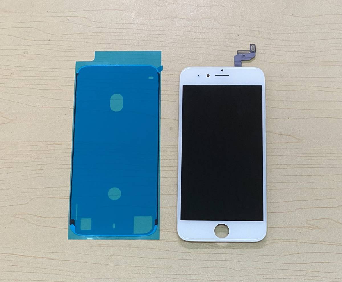 中古純正品 iPhone 6s フロントパネル  タッチ スライド 操作出来ました、カラー白、防水シール付き 、ジャンクの画像1