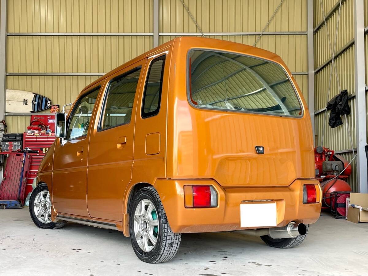 ☆千葉発☆希少車☆スズキ☆ワゴンR RV☆ターボ☆純正5速MT☆ローダウン☆社外マフラー☆カリフォルニアミラー☆カスタム多数☆下取りOK☆の画像2