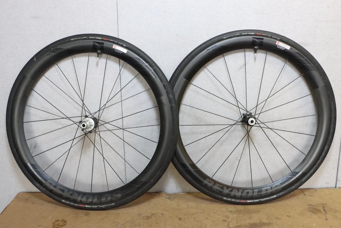 ○REYNOLDS レイノルズ BLACKLABEL AERO 46 DISC シマノフリー 11s対応 クリンチャー チューブレス カーボンホイールセットの画像1