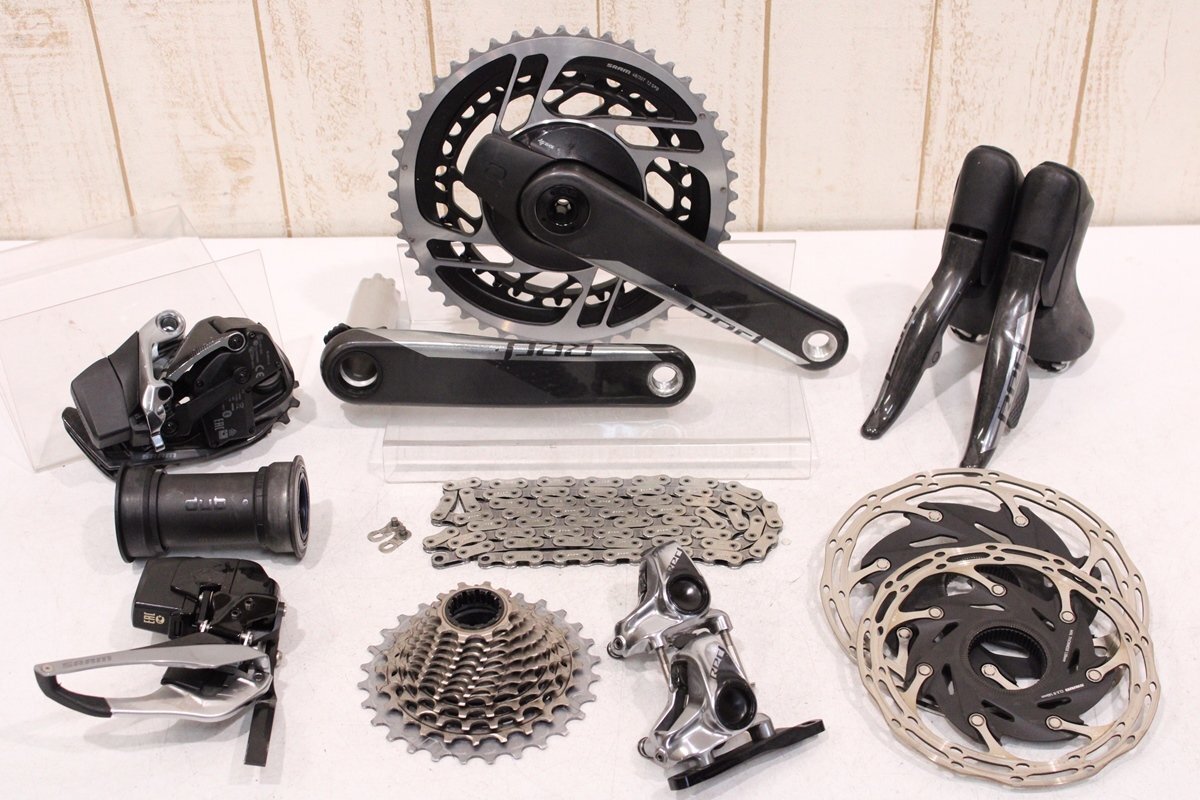 人気大割引 スラム パワーメーター仕様!★SRAM RED 48/35T 167.5mm 油圧ディスクブレーキ 電動ワイヤレス 2x12s AXS e-TAP パーツセット