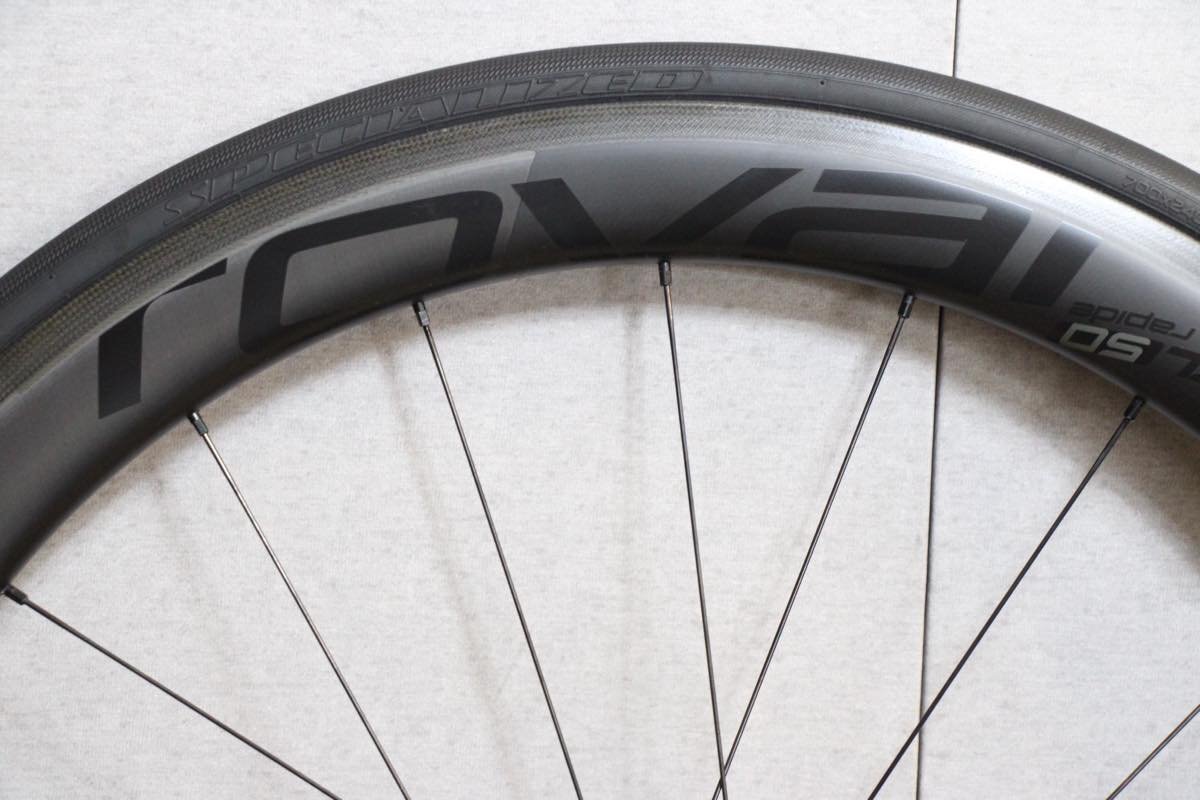 ○ROVAL ロヴァール RAPIDE CL50 RIM シマノフリー 11s対応 クリンチャー チューブレス カーボンホイールセット 美品の画像5