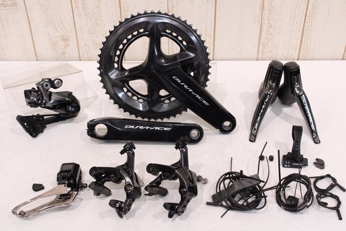 売れ筋がひ贈り物! ★SHIMANO シマノ 美品 52/36T 172.5mm グループセット リムブレーキ 2x11s DURA-ACE R9150シリーズ パーツセット