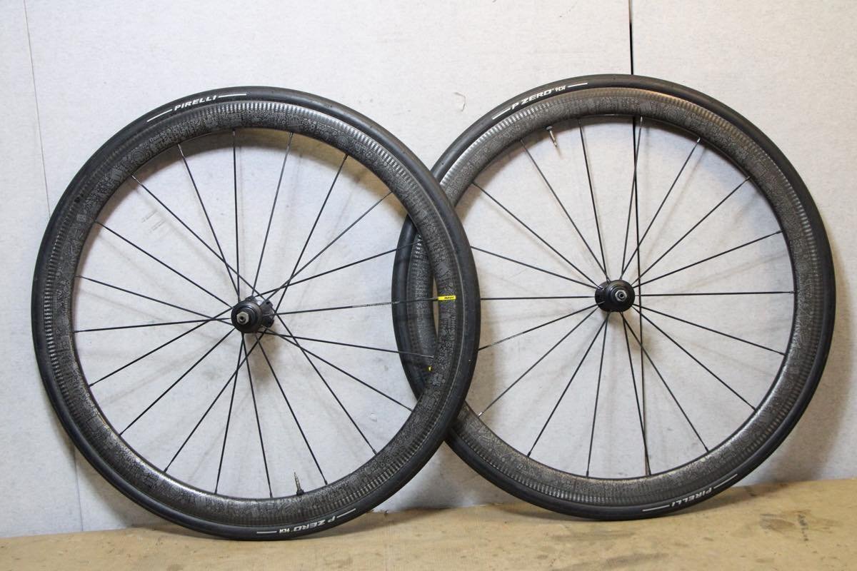 値下げ!限定モデル! ○MAVIC マビック COSMIC PRO CARBON UST TDF RIM シマノフリー 11s対応 チューブレス カーボンホイールセット 美品の画像3